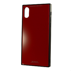Кейс iPhone X/Xs стекло WK Barlie красный