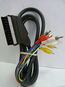 Кабель Скарт (папа) - 6RCA (папа) 3m