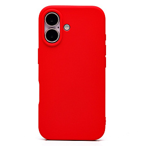Кейс iPhone 16 Silicone Case без логотипа красный