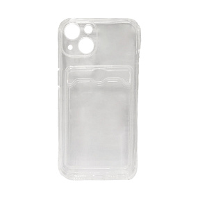 Кейс iPhone 13 силикон с визитницей прозрачный