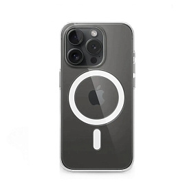 Кейс iPhone 16 Pro силикон SafeMag SM006 прозрачный