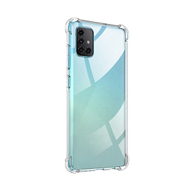 Силиконовый чехол для Samsung A515 Galaxy A51 противоударный, прозрачный