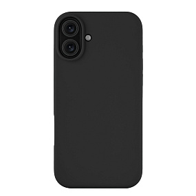 Кейс iPhone 16 силикон ультратонкий прозрачный черный