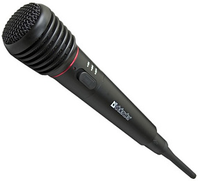 Микрофон Defender MIC-142 беспроводной для караоке до 15м черный