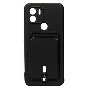 Силиконовый чехол Xiaomi Redmi A1+/A2+/Poco C50/C51 с визитницей черный