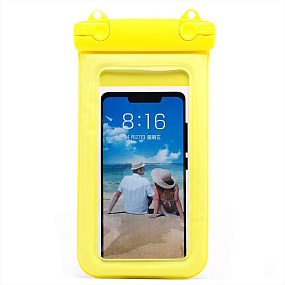 Чехол водонепроницаемый для телефона WPC002 желтый