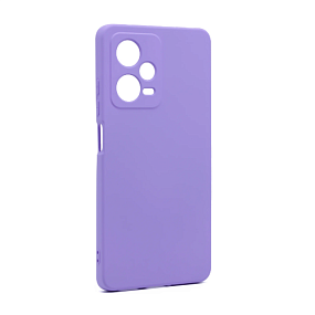 Силиконовый чехол Xiaomi Redmi Note 12 Pro 4G с закрытой камерой фиолетовый