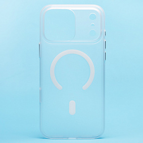 Кейс iPhone 17 Pro Max силикон SafeMag SM038 белый