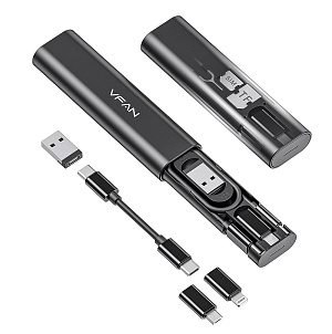 Мультитул для зарядки VFan X18 7в1 30см черный