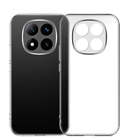 Силиконовый чехол Xiaomi Redmi Note 14 Pro/Poco X7 DF прозрачный