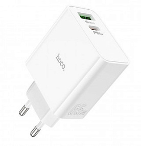 СЗУ-USB/Type-C Hoco C113A PD65W+QC3.0 белый