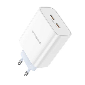 СЗУ-Type-C Borofone BA73A 2 выхода PD QC3.0 35W белый