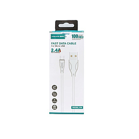Дата кабель micro USB - USB Kouvolsen X19 2.4A черный