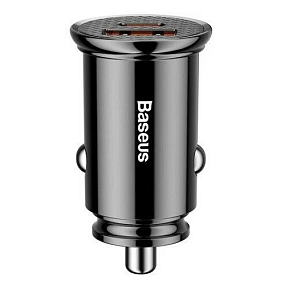 АЗУ-USB Baseus Circular Plastic 1 выход 30W (ССALL-YS01) черное