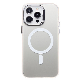 Кейс iPhone 14 Pro Max силикон SafeMag SM025 белый