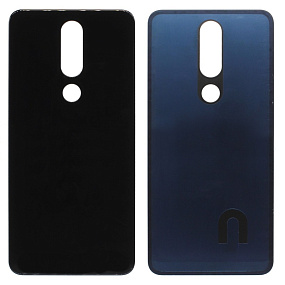 корпус для телефона Nokia 5.1 Plus Задняя крышка (Черный)