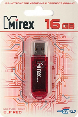 16Gb Mirex Elf красная 2.0