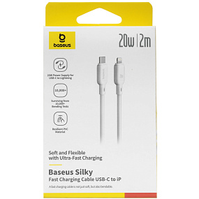 Дата кабель Type-C - lightning Baseus Moon (P10377700213-01) 2м 20W белый