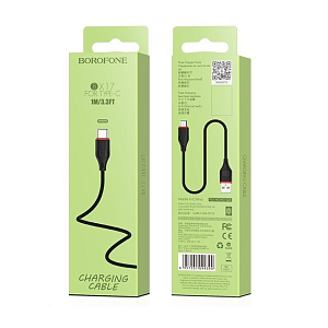 Дата кабель Type-C - USB Borofone BX17 Enjoy 3A 1м черный