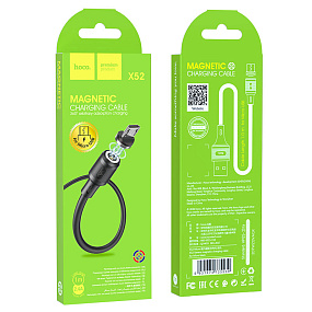 Дата кабель micro USB - USB Hoco X52 магнитный 1м черный