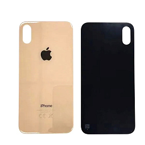 Задняя крышка iPhone Xs (стекло) Золото - Премиум