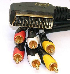 Кабель Скарт (папа) - 6RCA (папа) 1m