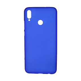 Силиконовый чехол Honor 8X матовый синий