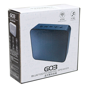Колонка G03 (Bluetooth/MicroSD/USB/FM) серая