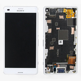 Дисплей для телефона Sony D5803 (Z3 Compact) модуль Белый - Оригинал
