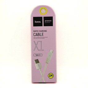 Дата кабель Type-C - USB Hoco X1 3A 1м белый