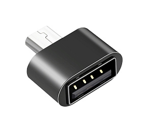Переходник OTG USB (мама) - micro USB (папа) MA15 черный