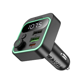 FM-модулятор Hoco E85 (Bluetooth, Type-C, 2USB, 20W, QC3.0, дисплей)