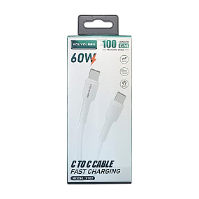Дата кабель Type-C - Type-C Kouvolsen X102 1м 60W белый