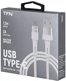 Дата кабель Type-C - USB TFN C-ENV AC1MWH 2A 1м белый
