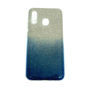 Силиконовый чехол для Samsung A205/A305 Galaxy A20/A30 Gradient SC097 голубой/серебро