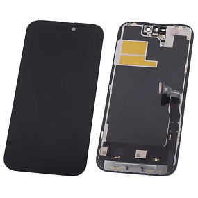 Дисплей для телефона iPhone 14 Pro в сборе Черный - (Hard OLED)