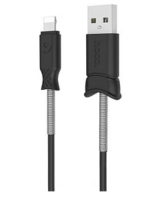 Дата кабель lightning - USB Hoco X24 1м черный (УЦЕНКА) поврежденная упаковка