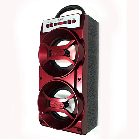 Колонка MS-162BT (Bluetooth/MicroSD/USB/FM/AUX) 15W красная