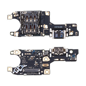 Шлейф Huawei Honor 70 (FNE-NX9) плата на системный разъем/разъем SIM/микрофон - Премиум