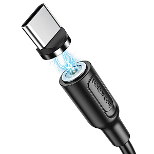 Дата кабель Type-C - USB Borofone BX41 магнитный 3A 1м черный