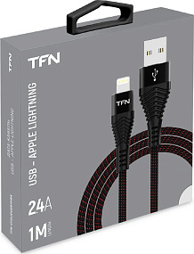 Дата кабель lightning - USB TFN Forza CFZLIGUSB1MBK 2.4A 1м черный