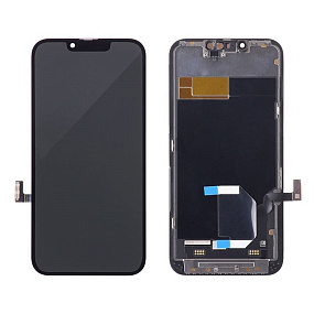 Дисплей для телефона iPhone 13 в сборе Черный - (Hard OLED, Full HD) (площадка под IC)