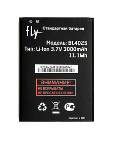 АКБ ORIG для телефона Fly BL4025 IQ4411 Quad тех. упаковка