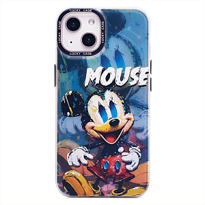 Кейс iPhone 13 силикон PC081 (006) мультиколор