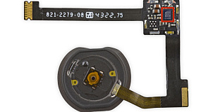 Шлейф iPad Air 2 на кнопку HOME в сборе Черный