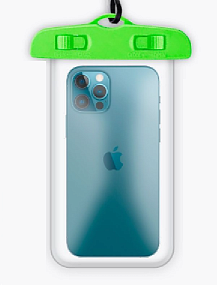 Чехол водонепроницаемый для телефона зеленый