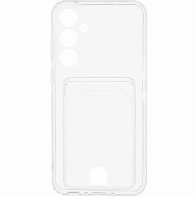 Силиконовый чехол для Samsung A356 Galaxy A35 с визитницей прозрачный