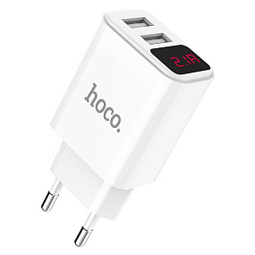 СЗУ-USB Hoco C63A 2 выхода 2.1А белый