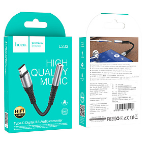 Переходник Type-C (папа) - 3.5 Jack (мама) Hoco LS33