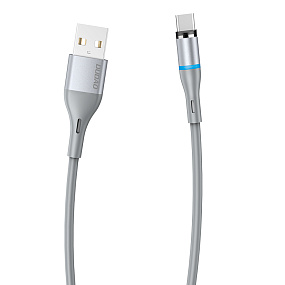 Дата кабель Type-C - USB Dudao L9 1,2м 3A магнитный серый (УЦЕНКА) Слабый магнит
